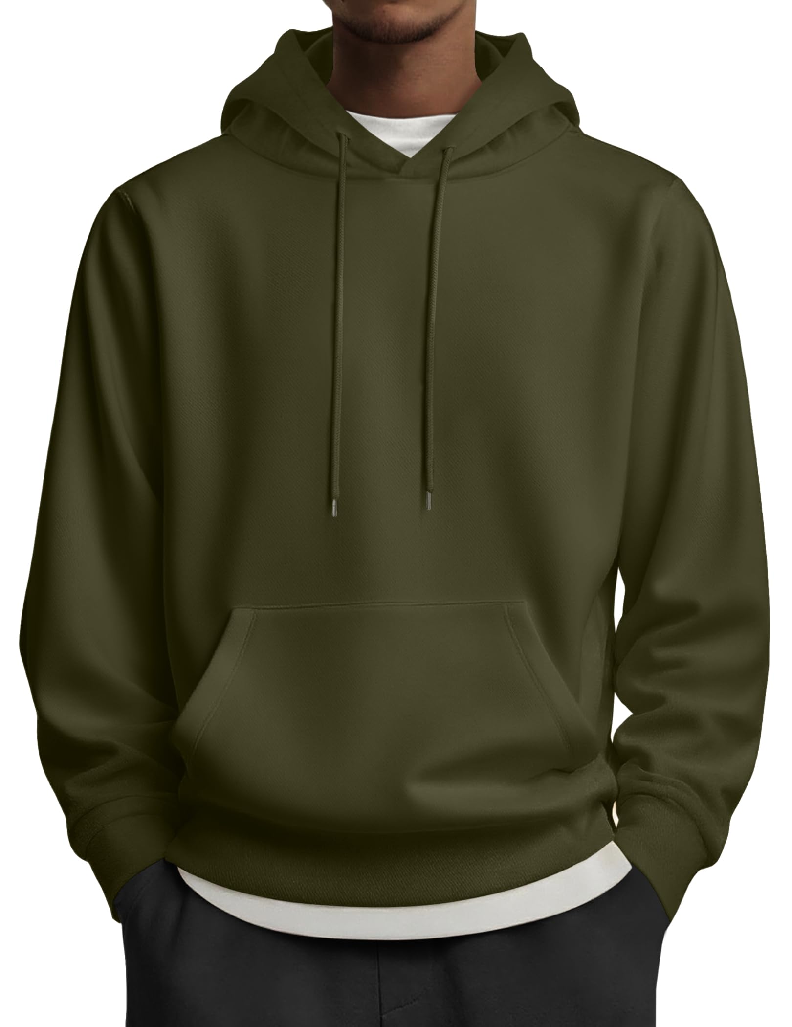 COOFANDY Sudadera con capucha para hombre, de manga larga, informal, a la moda, 
