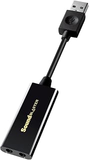 Sound Blaster Play! 3, USB Audio Adapter, 24-bit 96kHz Plug & Play | USB DAC, 24-bit/96kHz, Plug-and-Play, PC, Mac, Portable, Audio Upgrade, USB Audio
