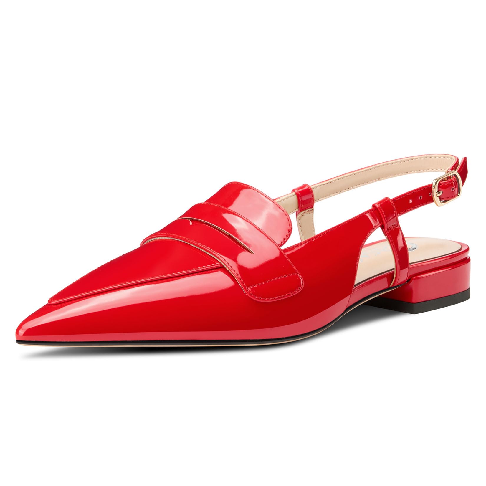 Castamere Women's Slingback Shoes Flat Pumps Low Heel Closed Toe Pointed Toe Sli