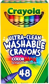 Crayola 526948 Washable Crayons, 48 Colors, Authentic