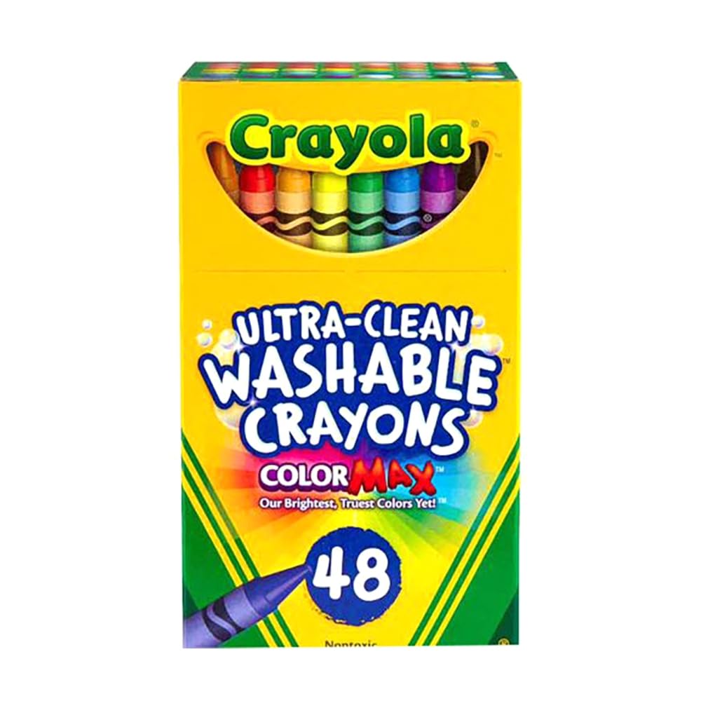 Crayola 526948 Washable Crayons, 48 Colors, Authentic