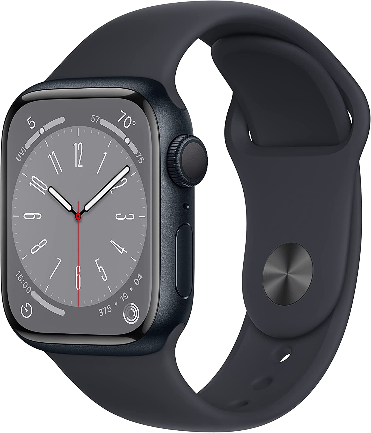 Apple Watch Series 8 [GPS, 41mm] - Midnight Aluminum Case with Midnight Sport Ba