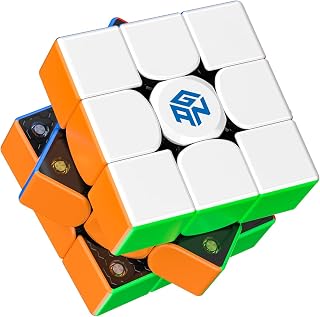 GAN 356 M Speed Cube 3x3 Magnetic Stickerless for Beginners | 48 Magnets for Fast Positioning, GES+ Numerical Tuning System, 3D Puzzle Fidget Toy Brain Teasers, Gift for Kids Teens Adults