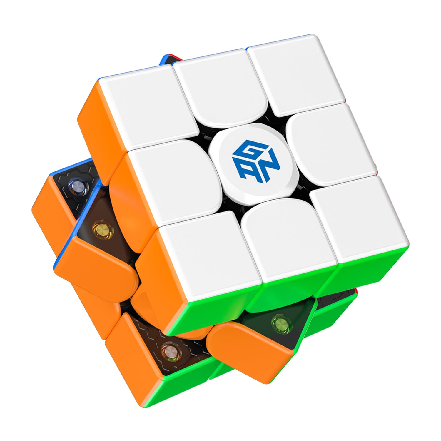 GAN 356 M Speed Cube 3x3 Magnetic Stickerless for Beginners | 48 Magnets for Fas