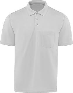 Red Kap Mens Short Sleeve Performance Knit Pocket Coro Polo