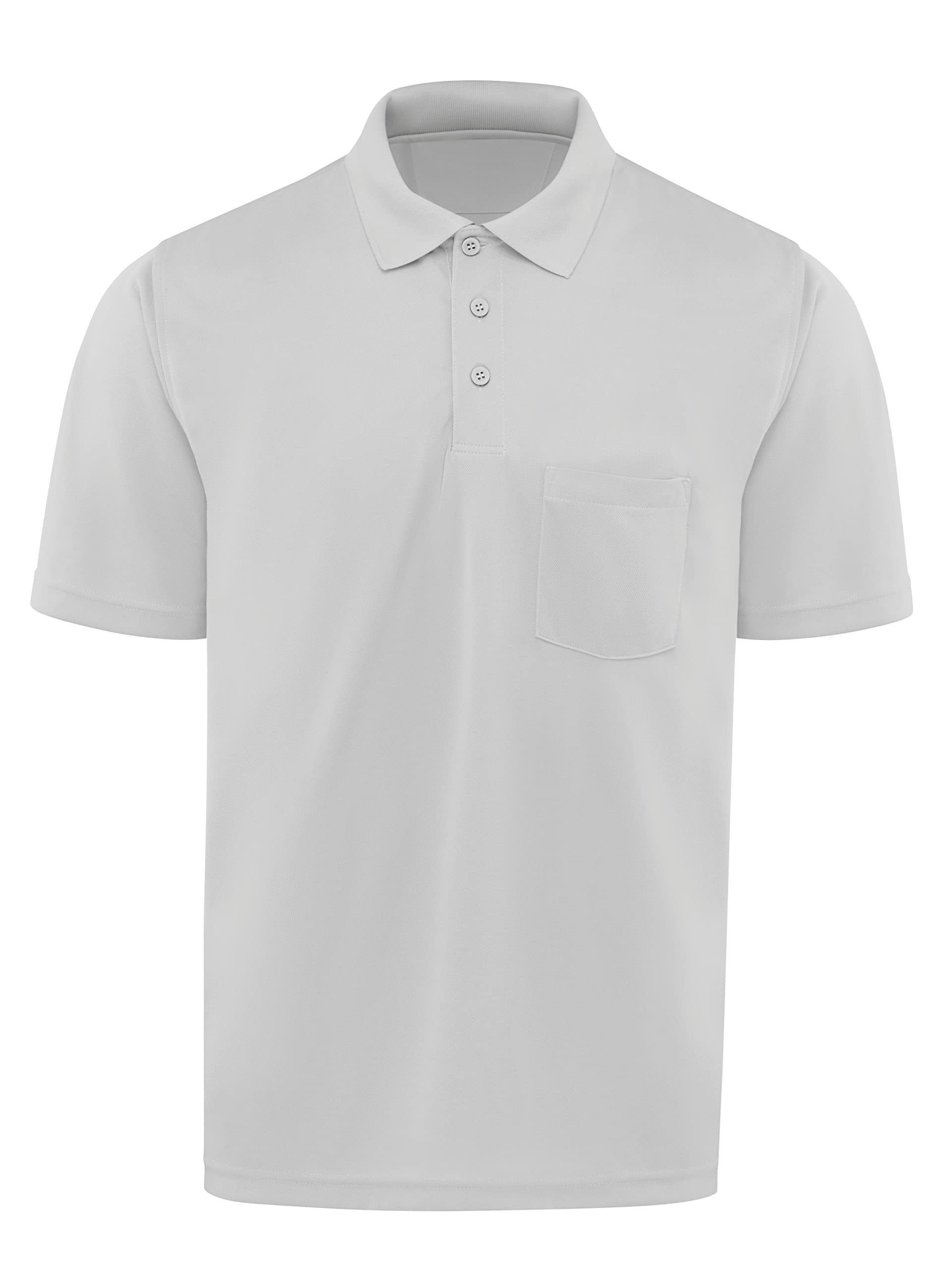 Red Kap Mens Short Sleeve Performance Knit Pocket Coro Polo