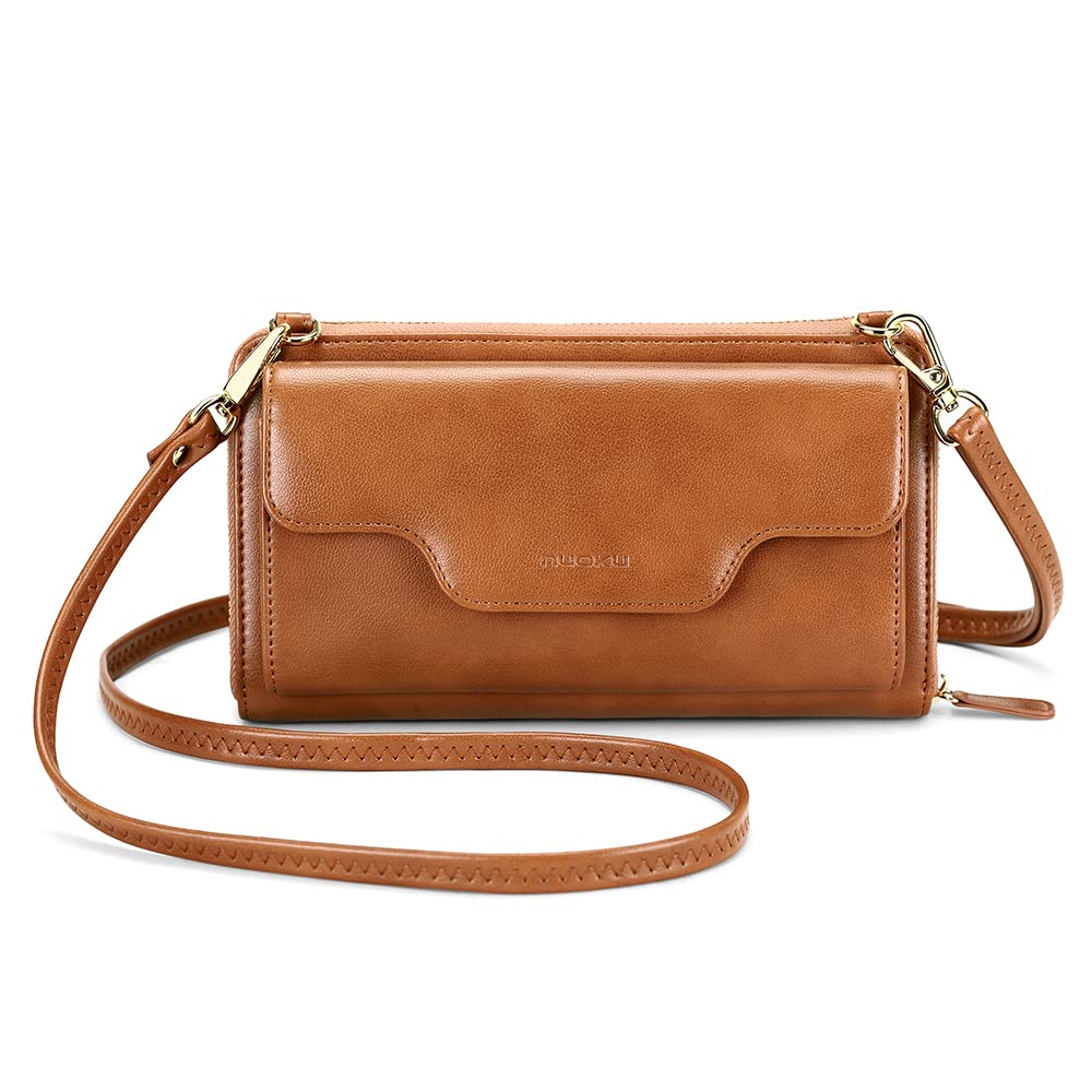 nuoku Small Purse for Women, RFID Blocking Wristlet Wallet, Crossbody Clutch wit