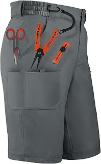 Palmyth Mens 10.5” Fishing Shorts Quick Dry with 7 Pockets Cargo Shorts