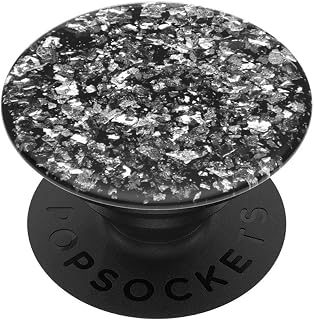 PopSockets PopGrip - Stand and Grip for Mobile Phones and Tablets with An Interchangeable Top - Foil Confetti Silver