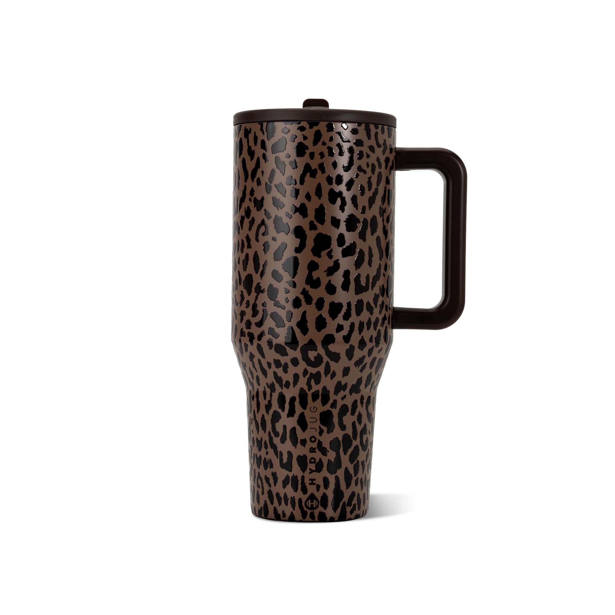 HydroJug Traveler 40oz, Insulated Water Bottle with Handle, Brown Leopard | Trip