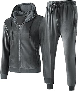 TONY BACKER Mens Fleece Zip Up Tracksuit Home Tracksuit