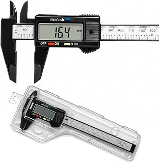 Digital Vernier Caliper,150mm 6 Inch Electronic Micrometer Caliper With Large Lcd Screen,Inch/Metric Conversion,24cm Ruler,Precision Depth Gauge Measuring Tool for DIY,Household,Jewelry,Woodworking