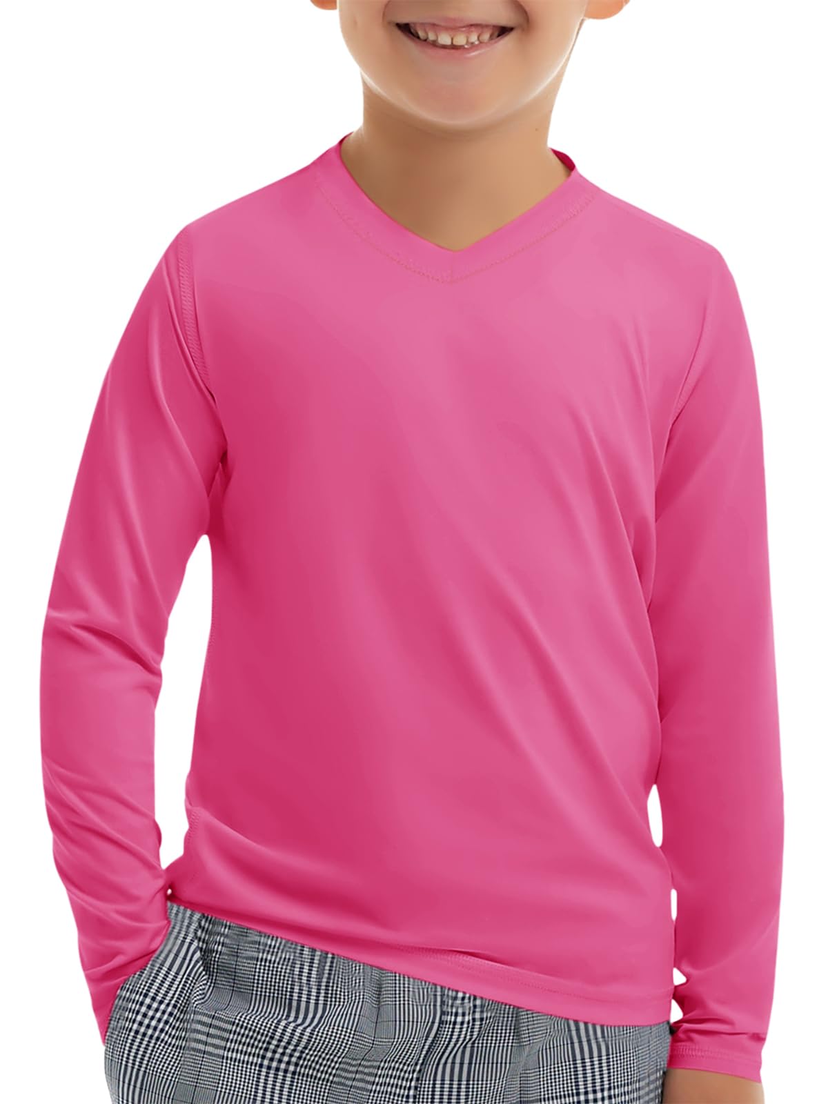 Haloumoning Boys Long Sleeve T-Shirts, Dry Fit, Athletic Teens Kids Teen T-Shirt