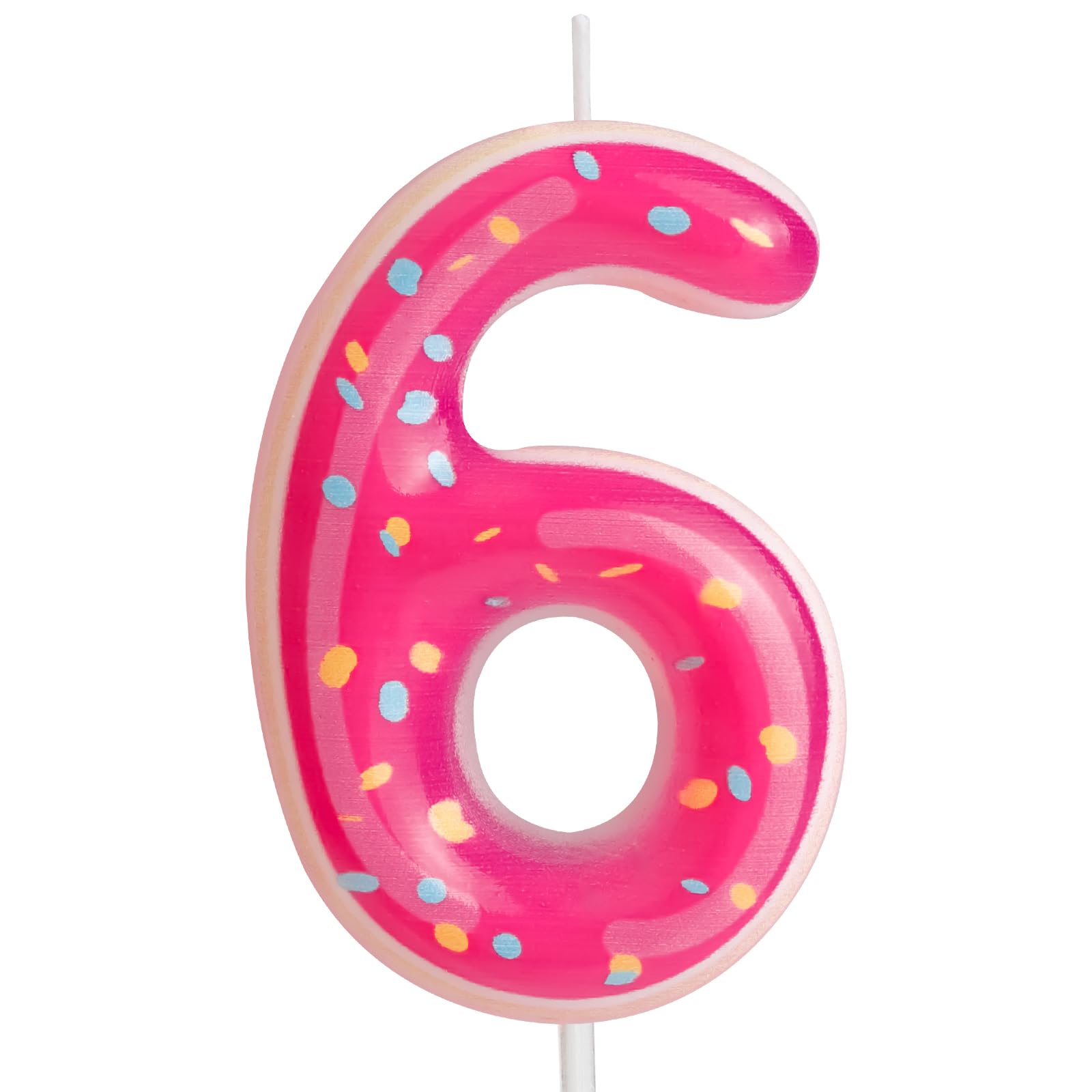 Birthday Candles Number 6 Birthday Party Pink Donut Theme Baby Girl Boy Graduati