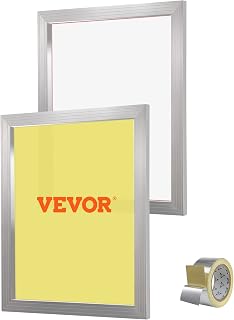 VEVOR Screen Printing Kit, 2 Pieces Aluminum Silk Screen Printing Frames, 20x24inch Silk Screen Printing Frame with 230 Count Mesh, High Tension Nylon Mesh and Sealing Tape for T-Shirts DIY Printing