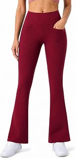 High Waisted Flare Yoga Pants for Women with Pockets Tummy Control Bootcut Workout Casual Gym Lounge Daily Active Workout