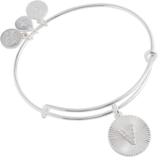 Alex and Ani Initial I Pave Starburst Texture Bangle