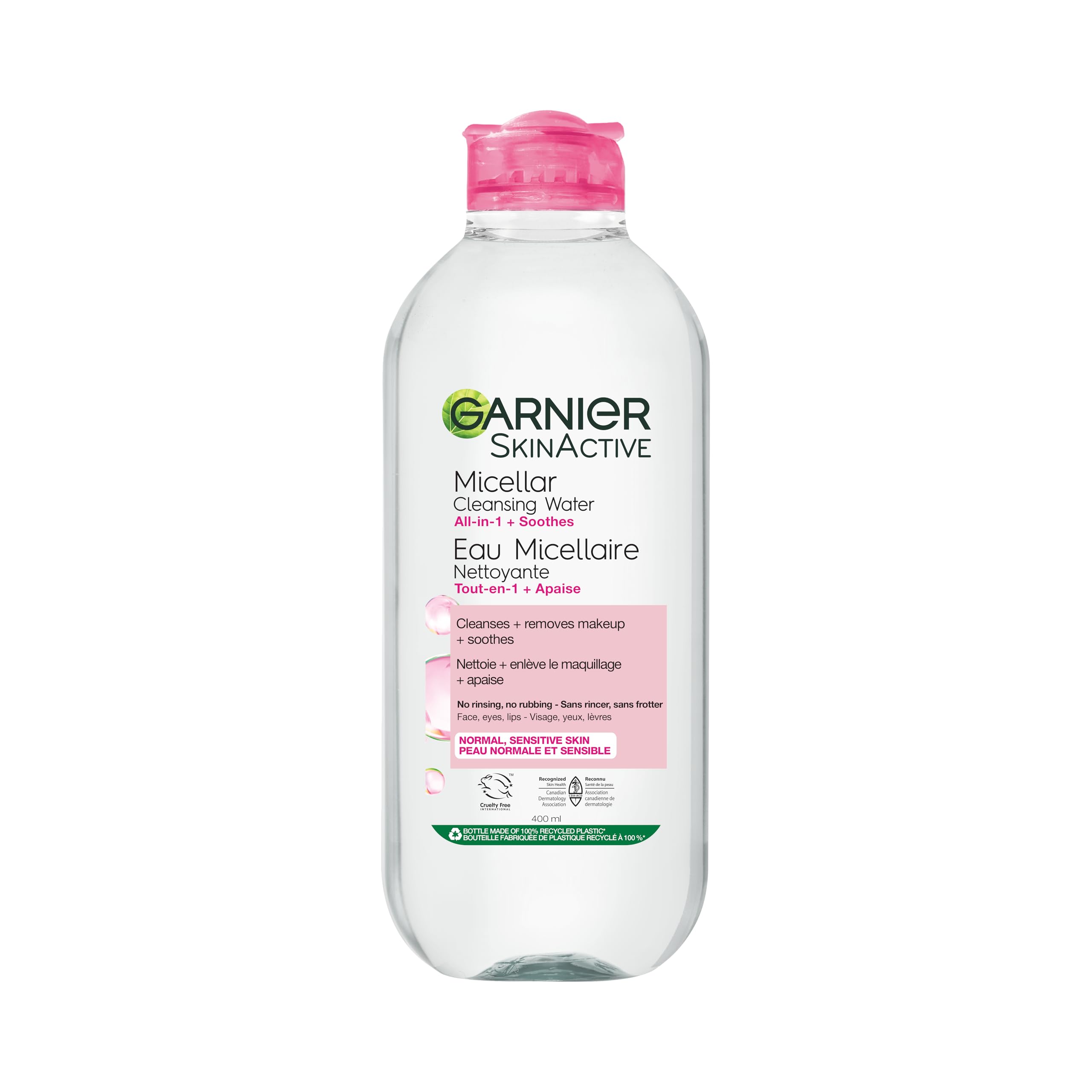 Garnier Micellar Cleansing Water, All-in-One Cleanser & Gentle Makeup Remover, F