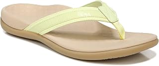Vionic Women's Tide II Toe Post Sandal - Women's Flip Flop Hidden Orthopedic Arch Support, Light Lime