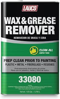LAUCO Wax and Grease Remover 1 Gallon Multi-Surface Paint Prep Cleaner for Auto Body, Garage | Works On Plastic, Metal, Fiberglass Powerful Solvent Degreaser (33080)