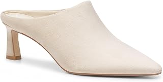 Coutgo Zapatos de vestir de gamuza para mujer con tacón cerrado y puntiagudo, zapatos de vestir