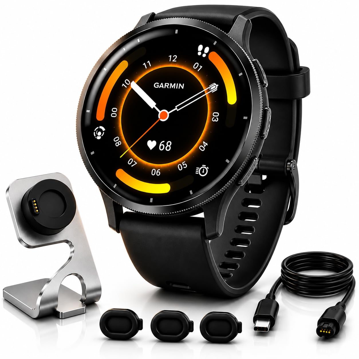 Garmin Venu 3 GPS Smartwatch, 45mm Black, Fitness Tracker with 14-Day Battery & 