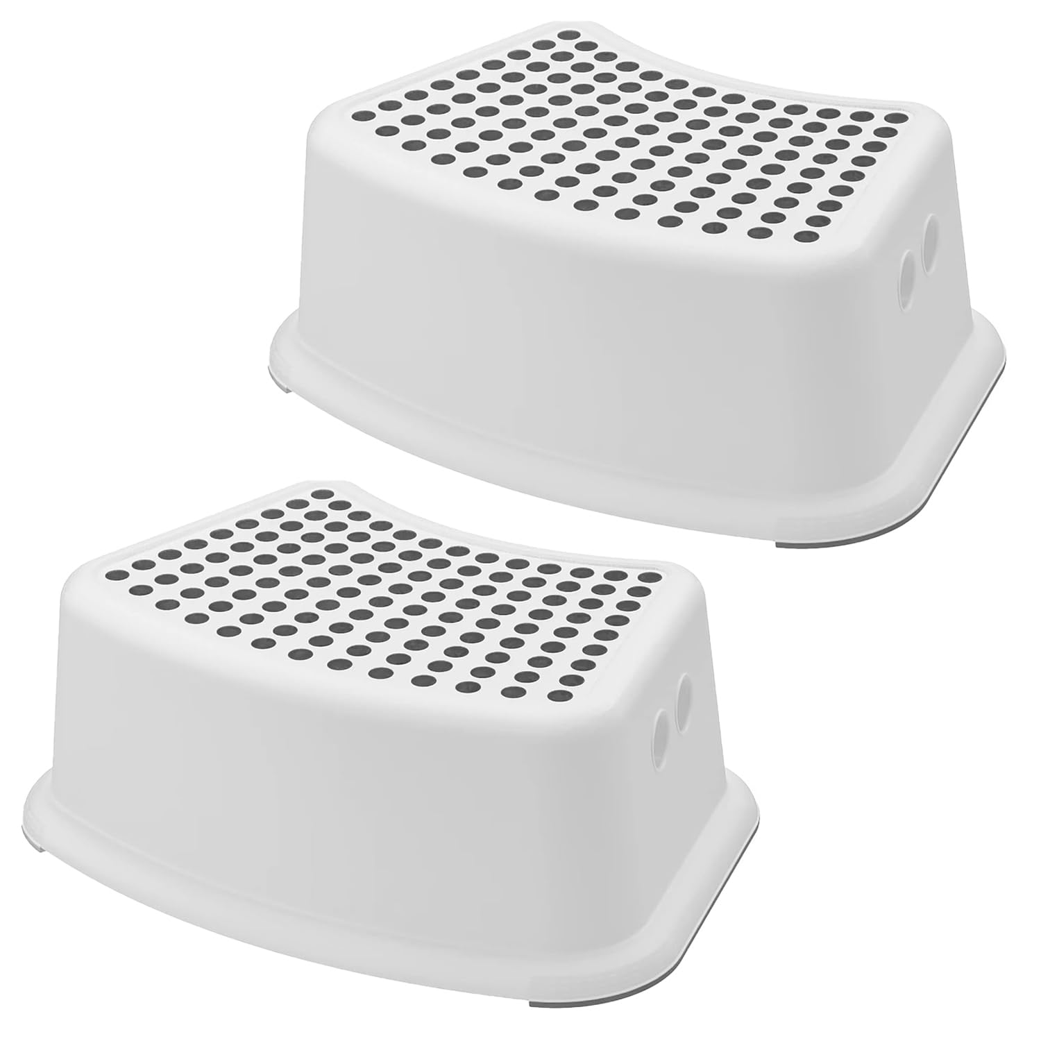 Sterun 2 Pack Plastic Child Foot Step Stools, Anti-Slip Cover on Top For Childre