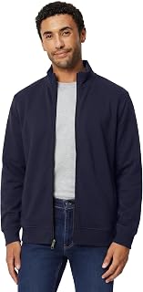 Amazon Essentials Men's Lightweight Cotton Blend Full-Zip Mock Neck Sweatshirt