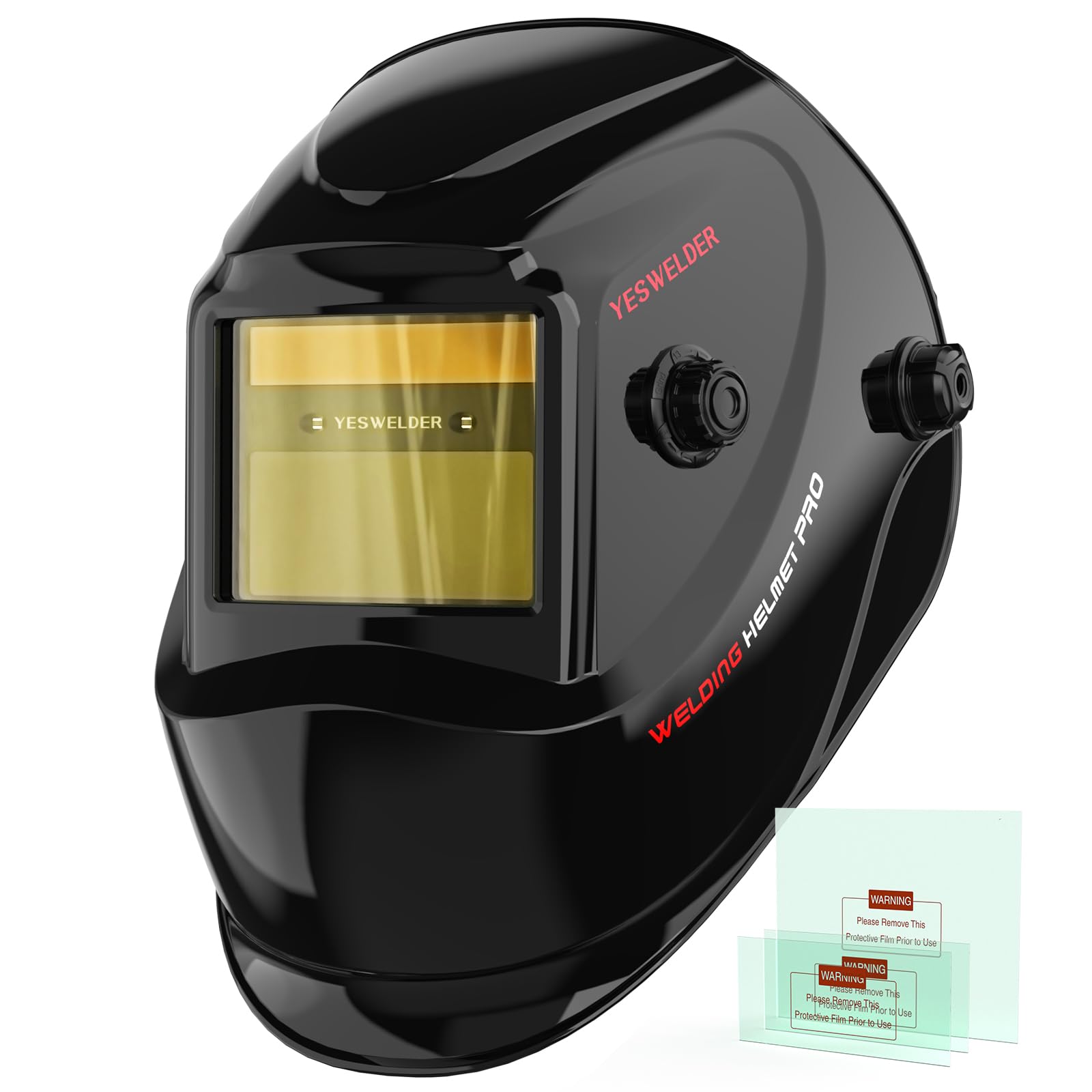 YESWELDER Auto Darkening Welding Helmet 1/1/1/1 True Color, LYG-L600A | 2 Arc Se