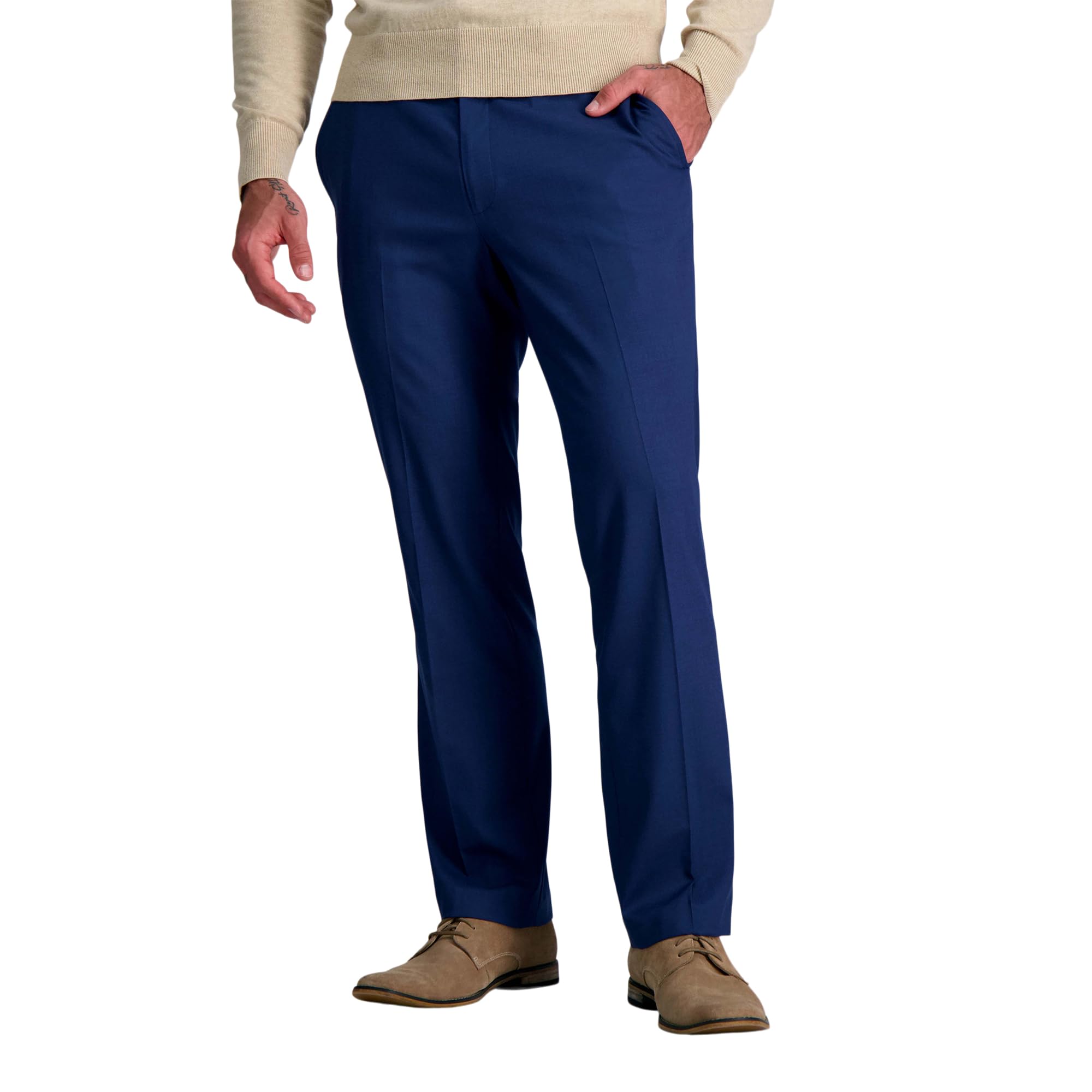 J.M. Haggar Men's Classic Fit Sharkskin Suit Seperates Jacket, Blue Trousers, Bl