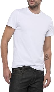 Lee - Men's T-Shirt - Slim Fit - Twin Pack Crew - White