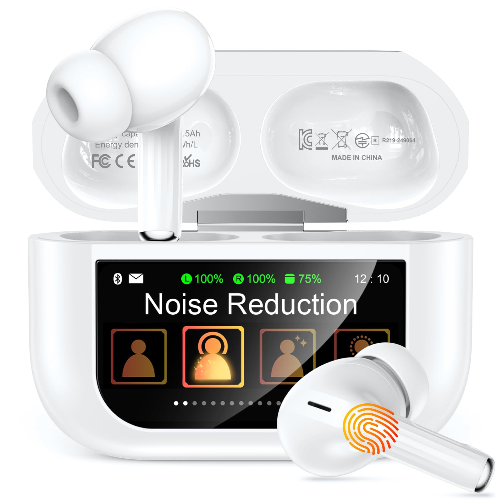 Wireless Earbuds, Smart Touchscreen Ear Buds, Noise Cancelling Headphones | Hi-F