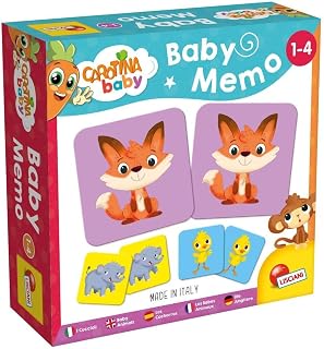 Lisciani - Carotina Baby Memo Tierbabys - Gedächtnisspiel ab 1 Jahr