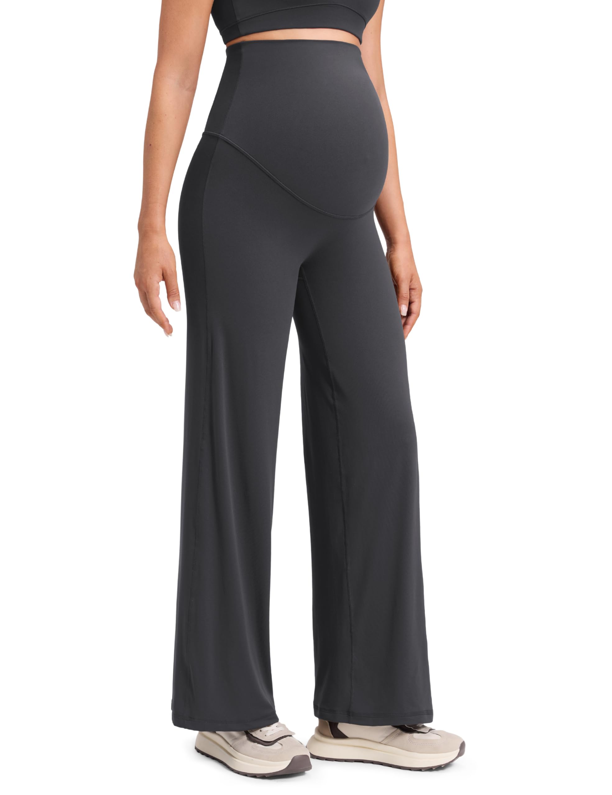 CRZ YOGA Maternity Wide Leg Pants 30" | Softretch, Ultimate Comfort, Next to Ski