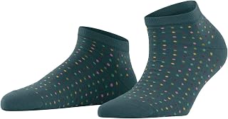 FALKE Women's Multispot Trainer Socks Breathable Cotton Short Ankle Length Extra-Soft On Skin Flat Seam In Toe Area Dot Pattern Do Not Slip In Shoe 1 Pair
