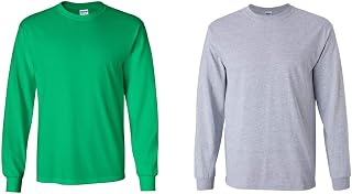 Gildan Unisex-Adult Heavy Cotton Long Sleeve T-Shirt, Style G5400, 2-Pack