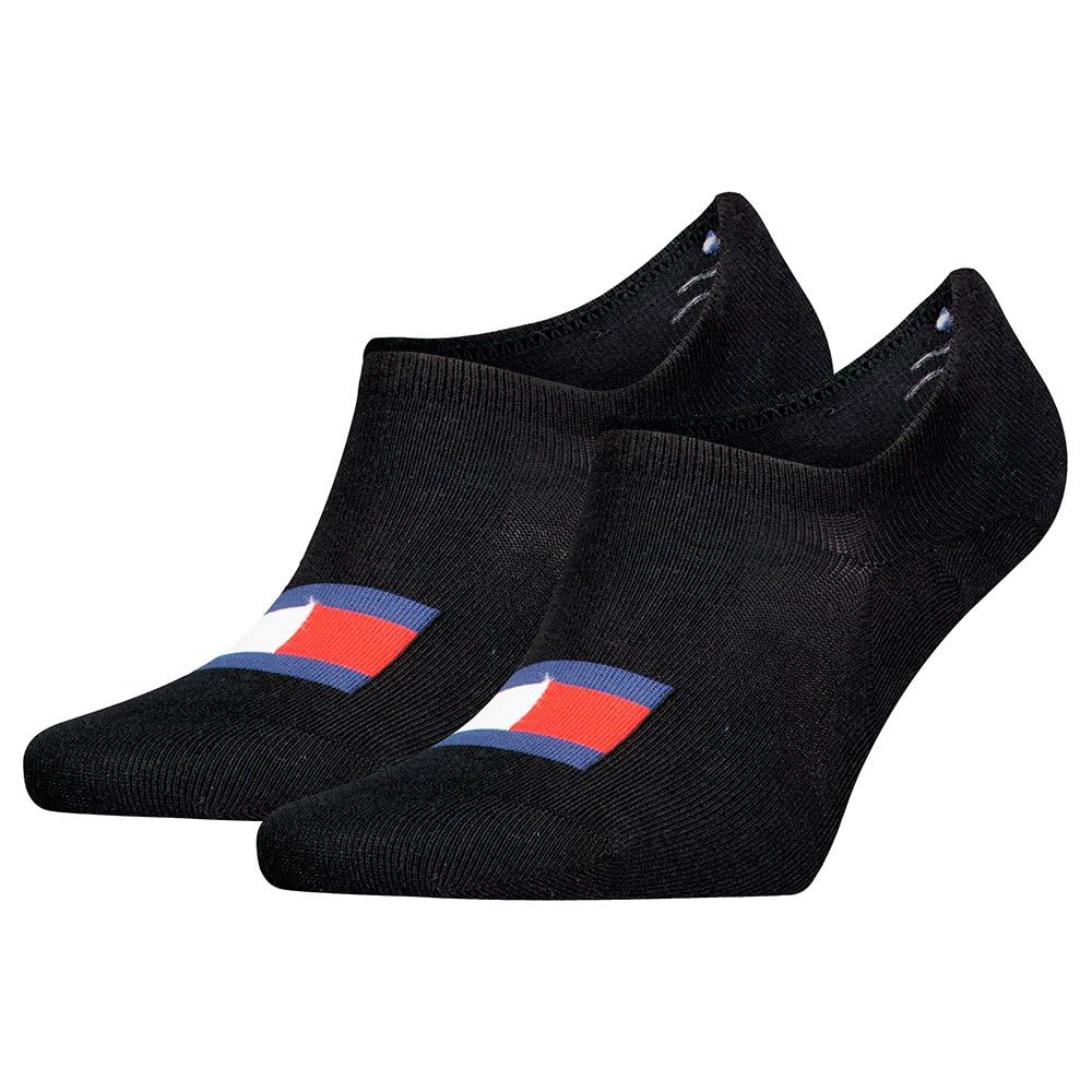 Tommy Hilfiger Footie Unisex Adult Socks (Pack of 2), Black