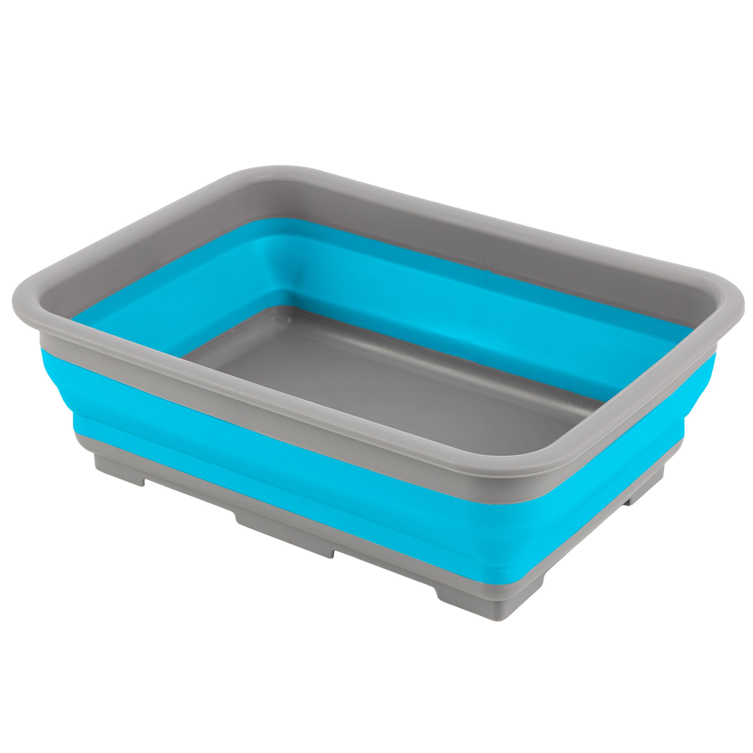 Wakeman Collapsible Bucket for Cleaning Supplies, Blue, 7.27L | Foldable Wash Bi