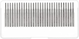 Generic 30pcs Diamond Grinding Burrs Carving Bits 2mm Cylinder Shape Head Mounted Point 1/8 Shank for Rotary Tool