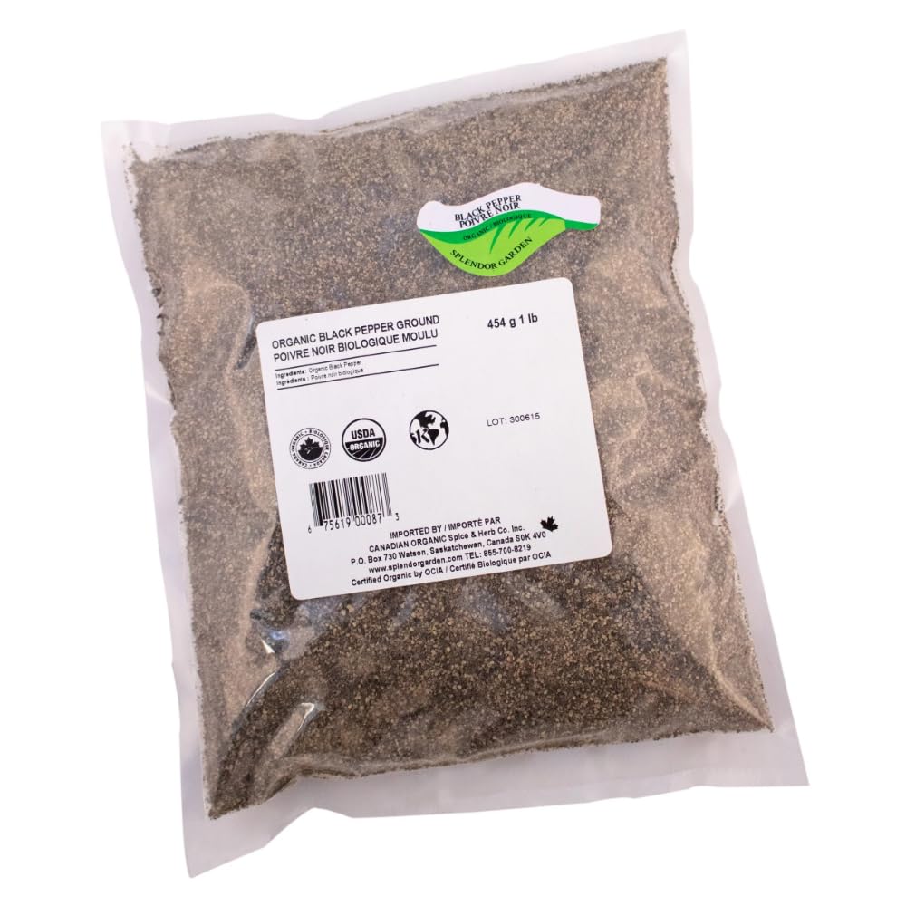 Splendor Garden Organic Black Pepper Ground - 454 g