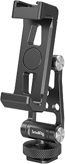 SMALLRIG Universal Phone Holder Mount with Cold Shoe - 4382 | Adjustment Metal Phone Support for Tripods & Cages, for iPhone 18/17/16/15/14 & for Samsung, with 1/4" Screw+Shoe for Mic/LED