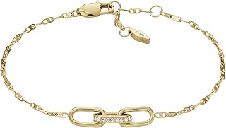 Fossil Women's Ellis Pavé Glitz Gold-Tone Brass Tennis Chain Bracelet