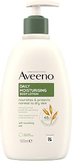 Aveeno Daily Moisturising Body Lotion for Sensitive Skin (1 x 500ml) | Enriched with Nourishing Oats, Provides Long-Lasting Hydration and Soothes Dry, Irritated Skin Effectively Throughout the Day