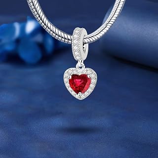 1 breloque tendance en argent 925 en forme de cœur blanc pour femme - Pour la fabrication de bijoux et les tenues quotidiennes - Décoration de bijoux assortie pour femme - Cadeau pour maman