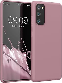 kwmobile Case for Samsung Galaxy S20 FE TPU Case - Mobile Phone Case Supports Wireless Charging, Flexible Protective Case, Rubberised Cover in Dusky Pink