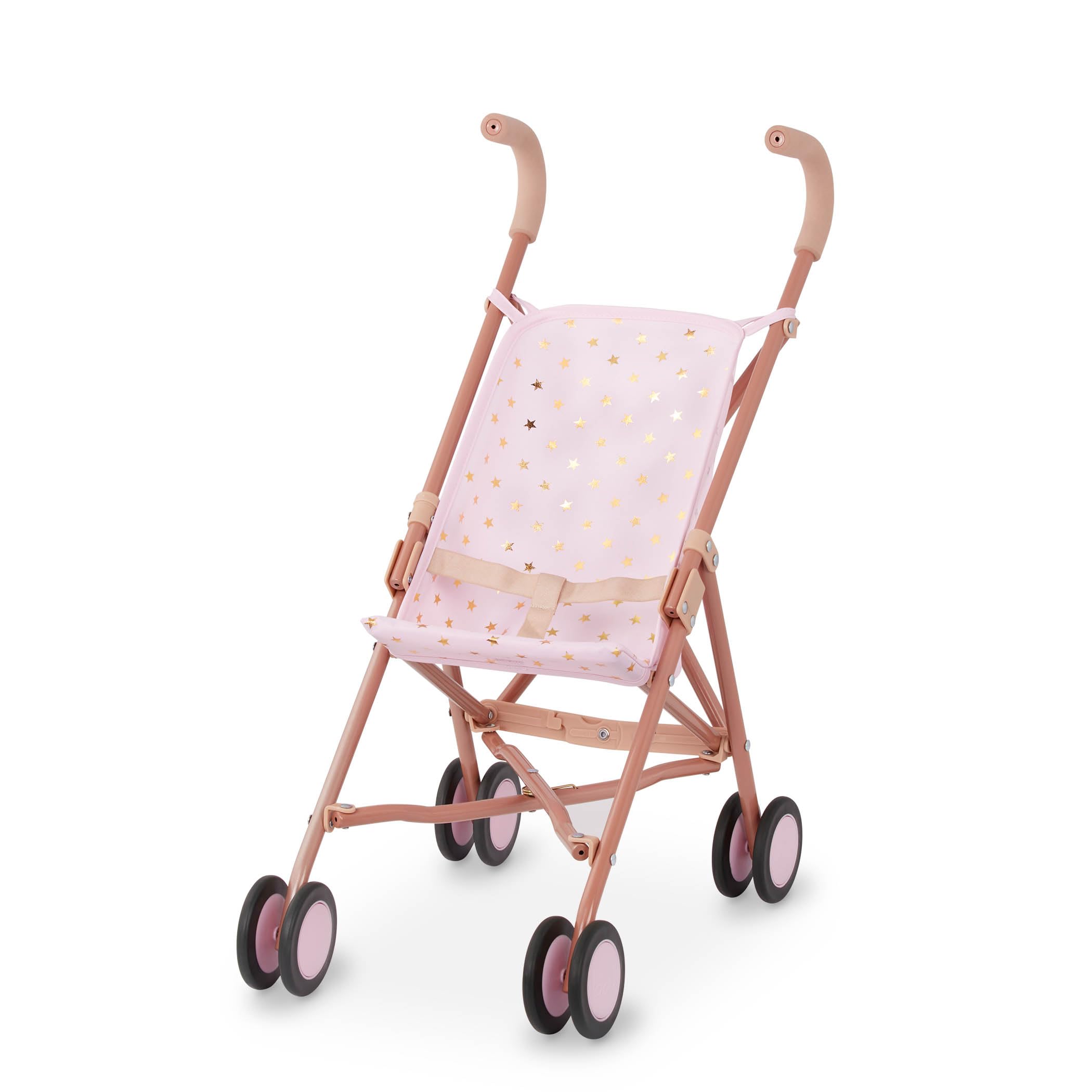 LullaBaby Baby Doll Stroller, Foldable Star-Print Toy Stroller, Accessory | Pink