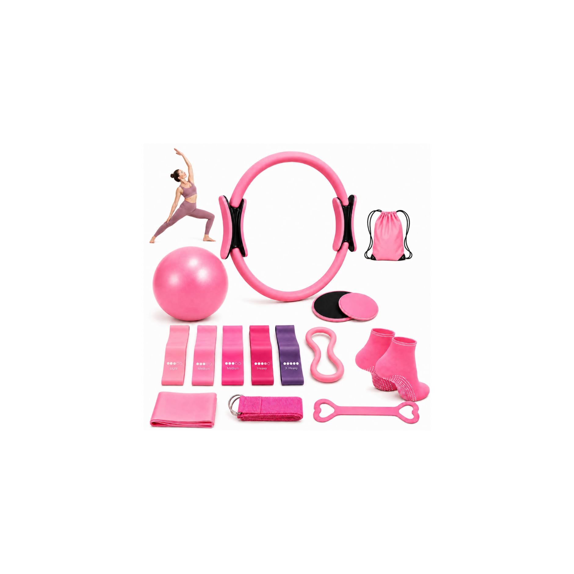 Spopal Pilates Kit for Women, [Gift for Women] Better Me Pilates Set | Yoga Ball