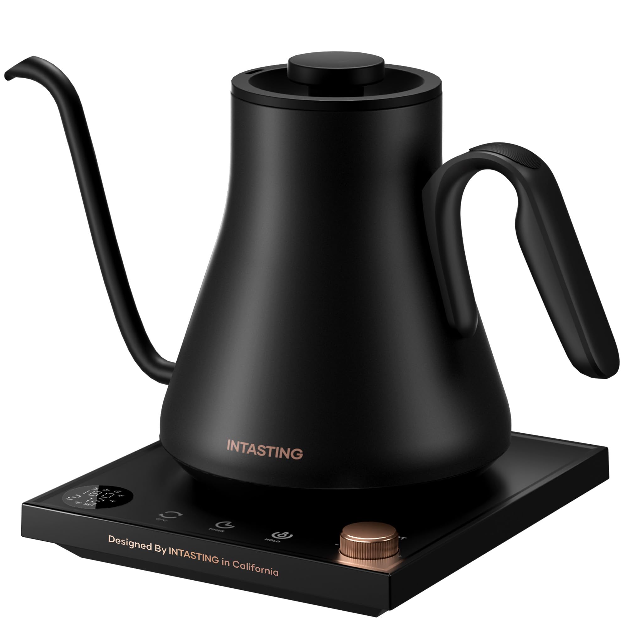 INTASTING Gooseneck Electric Kettle with ±1℉ Temperature Control, 0.9L | Fast He