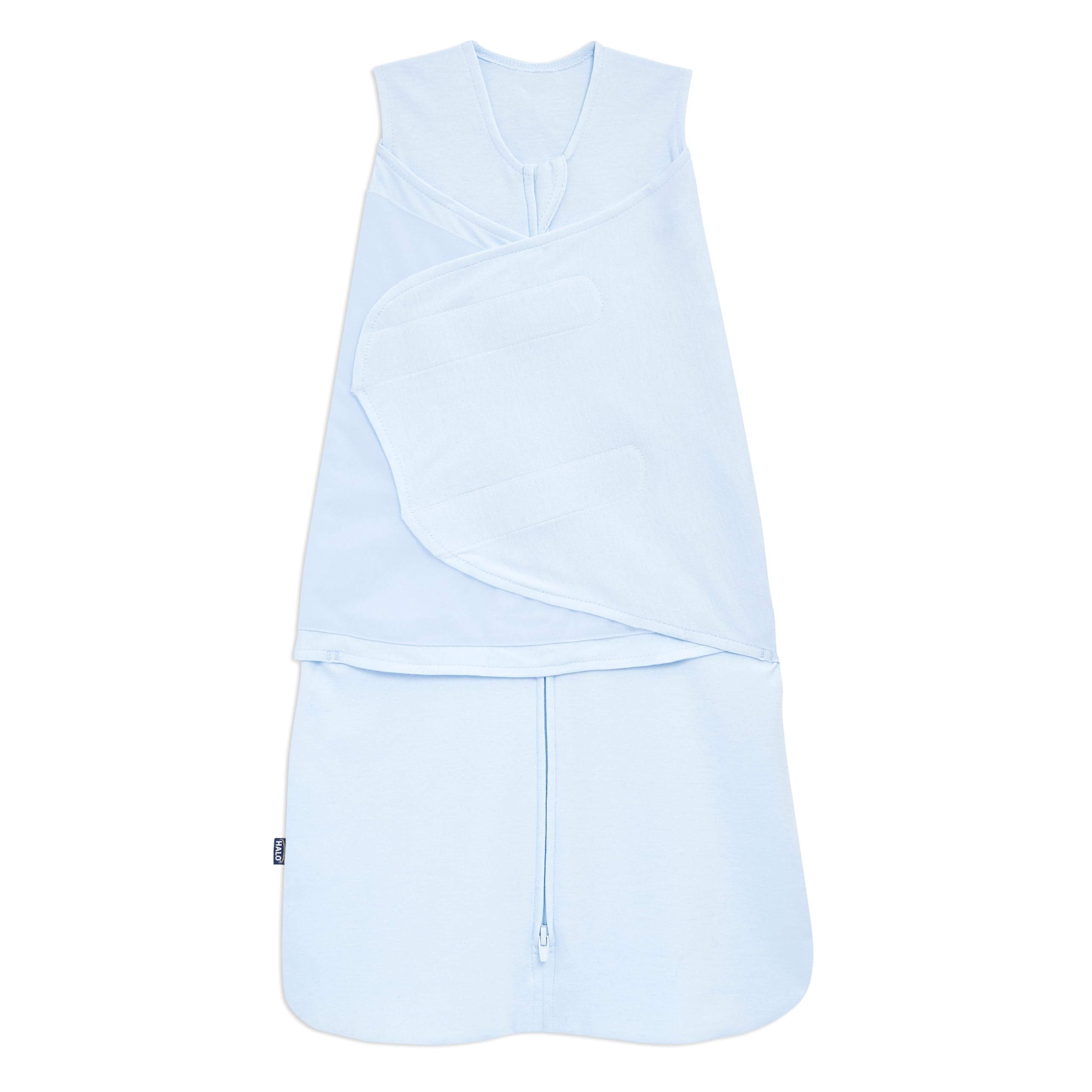 HALO SleepSack Swaddle | Cotton | 1.5 TOG | 68-75°F | 6-12 lbs |Baby Blue | 3-Wa