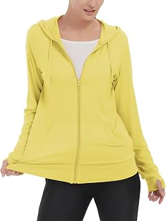 LETAOTAO Womens' Lightweight Zip Up Hoodies Stretch Thin Summer Jackets For Women